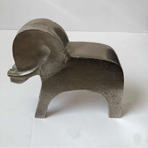 Art deco silver plated elephant statue folk art - Picture 4 of 9